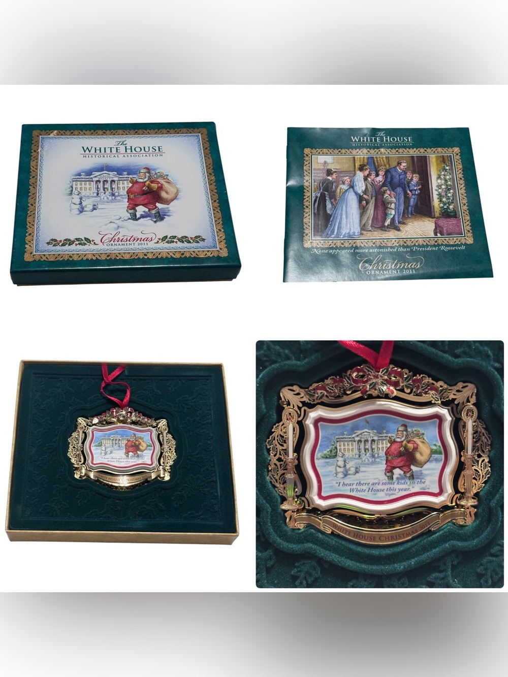 2011 White House Historical Association Christmas Ornament Teddy Roosevelt NEW